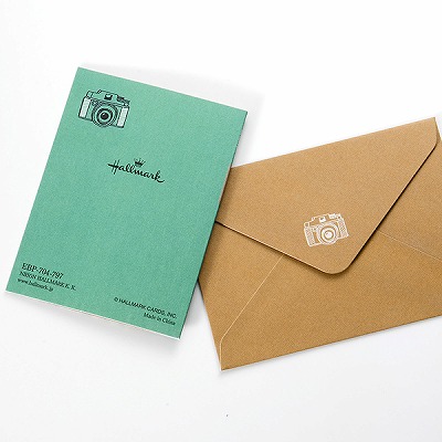 メッセージカード　誕生日(ミニ・箔カメラ)