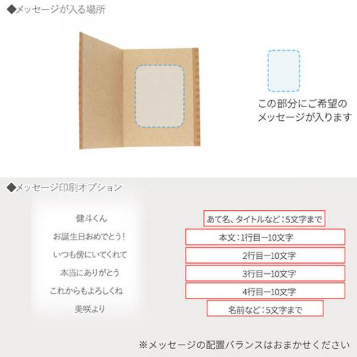 メッセージカード　誕生日(ミニ・箔カメラ)