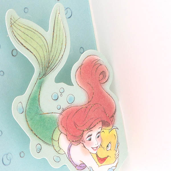 メッセージカード　多目的(ディズニー アリエル 立体ミニカード)