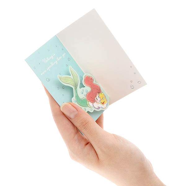 メッセージカード　多目的(ディズニー アリエル 立体ミニカード)