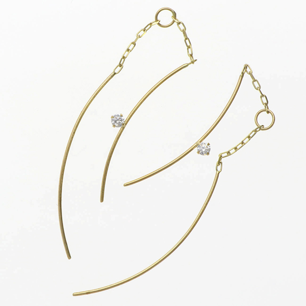 イエローゴールドピアス