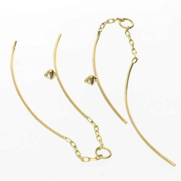 イエローゴールドピアス