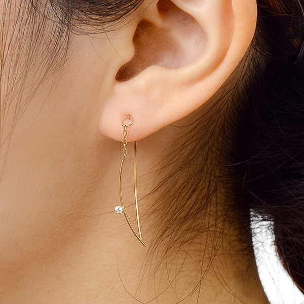 イエローゴールドピアス