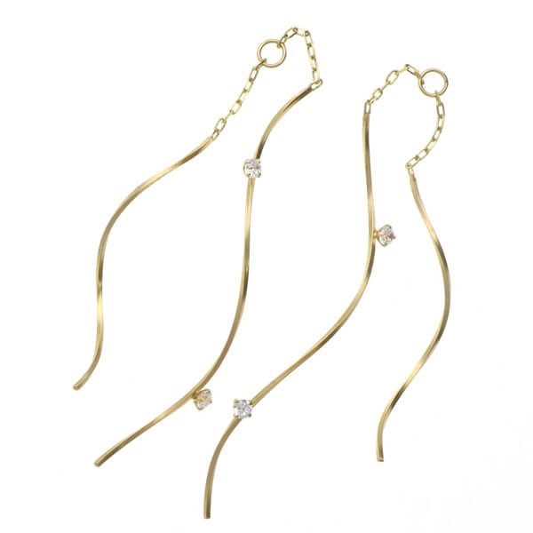 イエローゴールドピアス