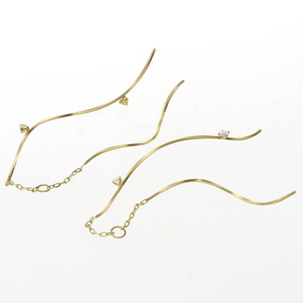 イエローゴールドピアス