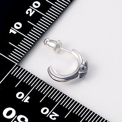 シルバーフープピアス(片耳用)