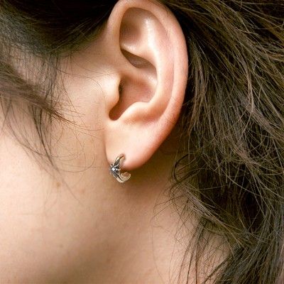 シルバーフープピアス(片耳用)
