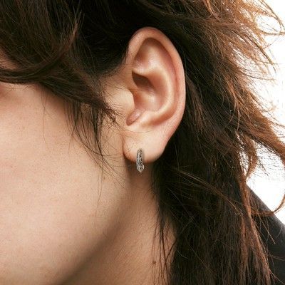 シルバーフープピアス(片耳用)