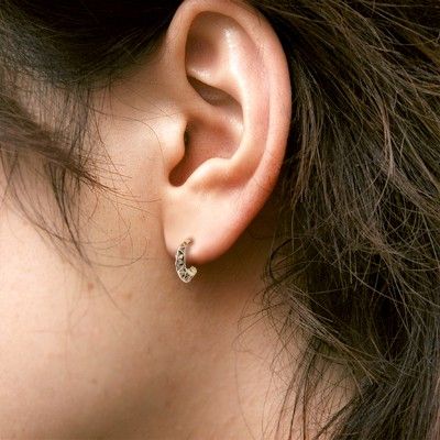 シルバーフープピアス(片耳用)