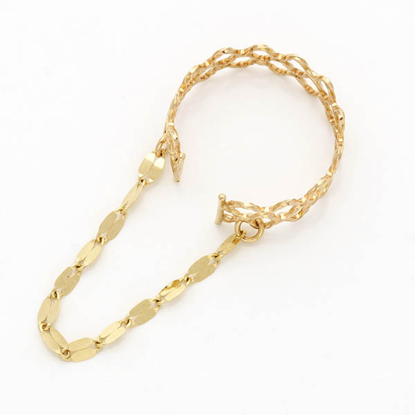 イエローゴールドイヤーカフ