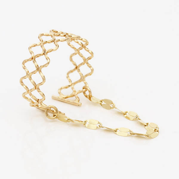 イエローゴールドイヤーカフ