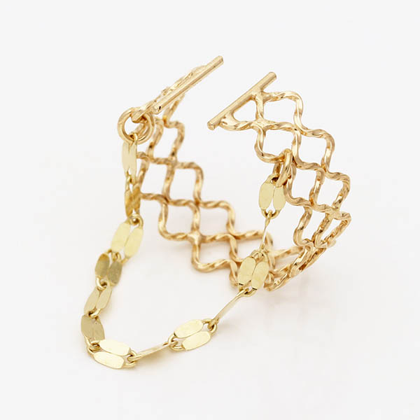 イエローゴールドイヤーカフ