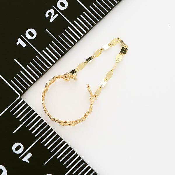 イエローゴールドイヤーカフ