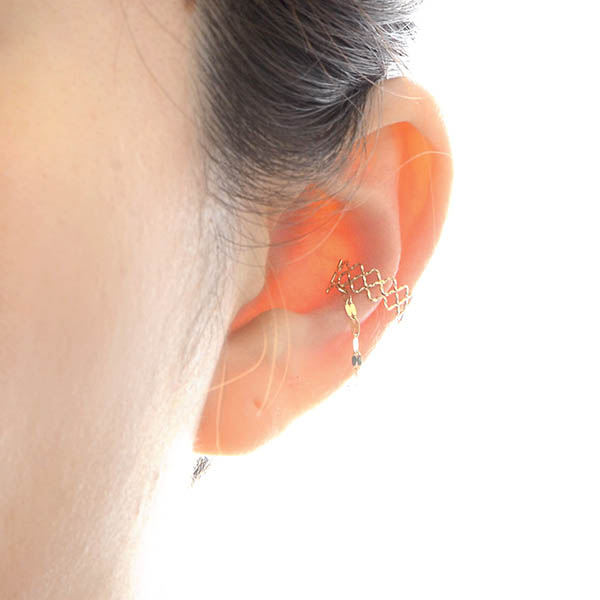 イエローゴールドイヤーカフ