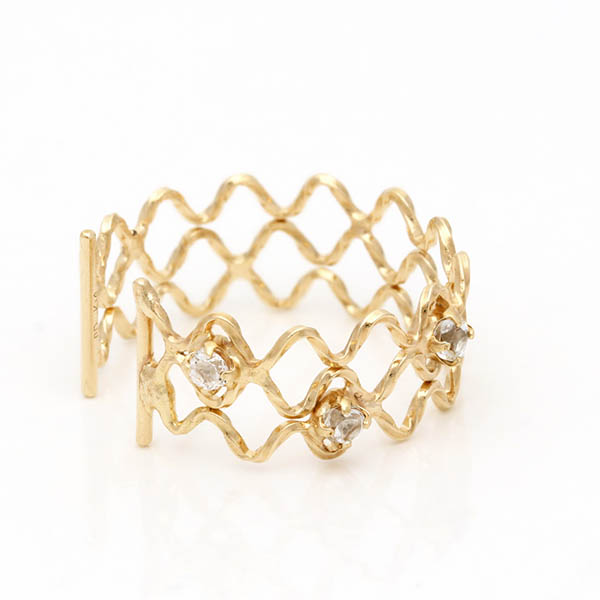 イエローゴールドイヤーカフ