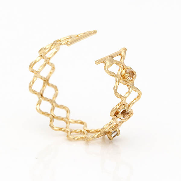 イエローゴールドイヤーカフ