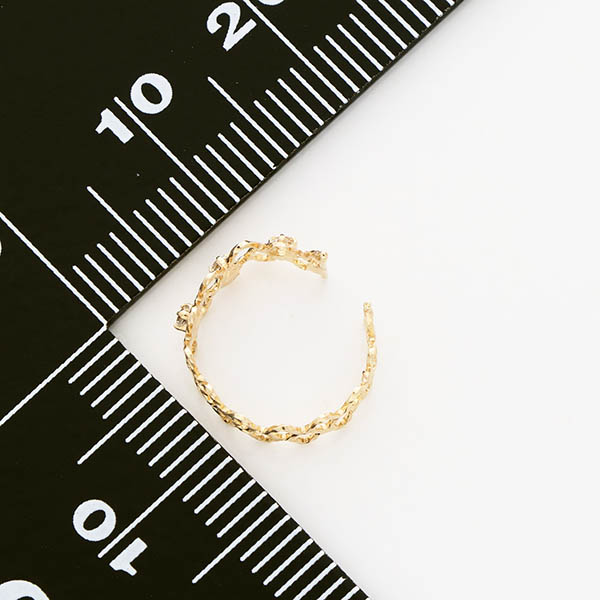 イエローゴールドイヤーカフ