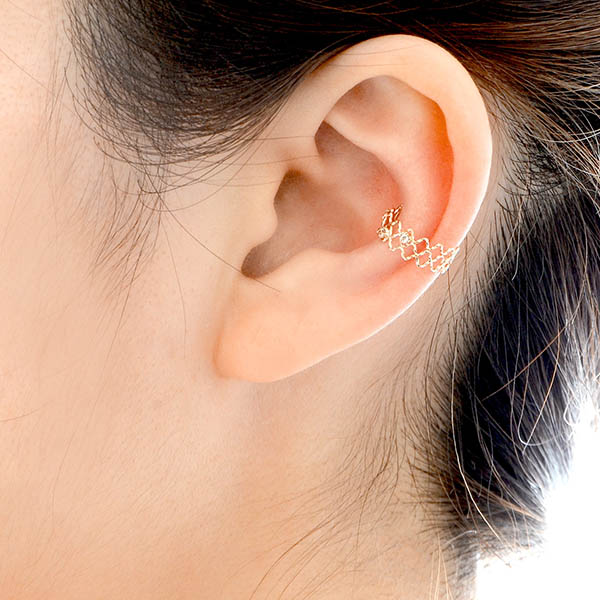 イエローゴールドイヤーカフ