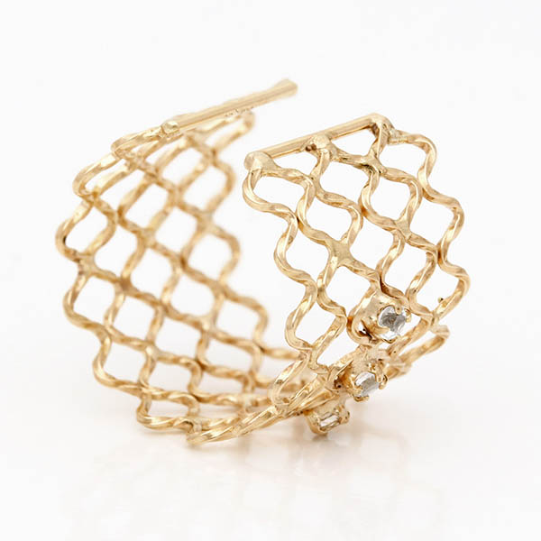 イエローゴールドイヤーカフ