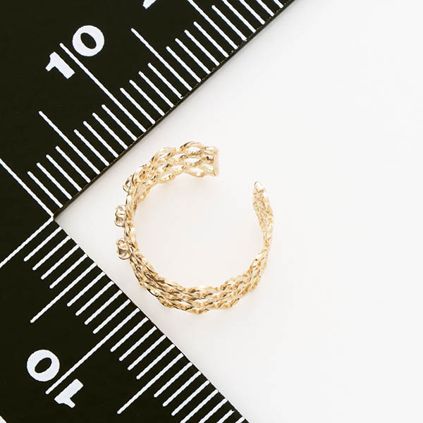 イエローゴールドイヤーカフ