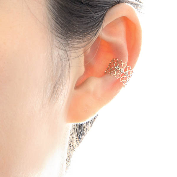 イエローゴールドイヤーカフ