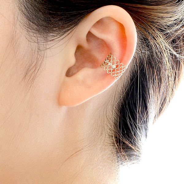 イエローゴールドイヤーカフ