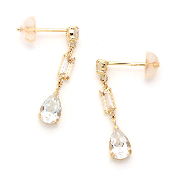 イエローゴールドスタッドピアス