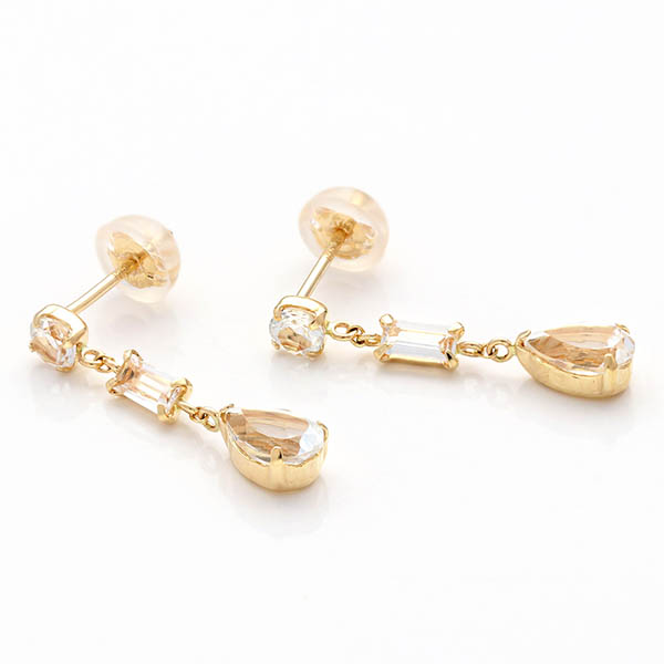 イエローゴールドスタッドピアス