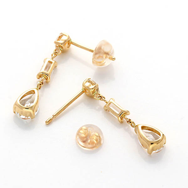 イエローゴールドスタッドピアス