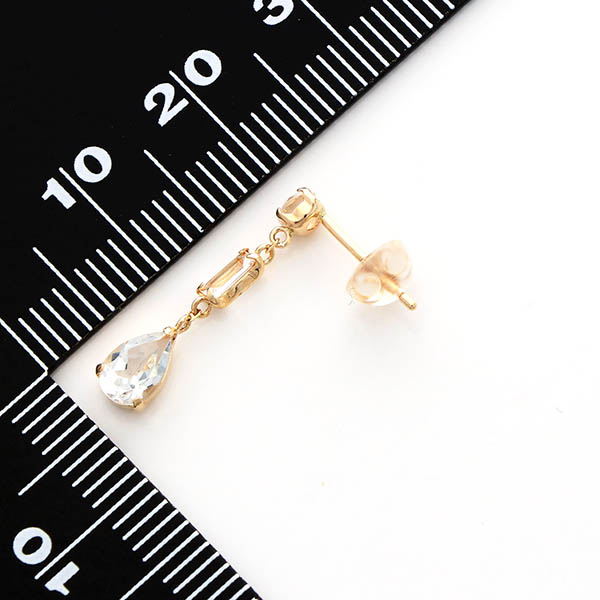 イエローゴールドスタッドピアス