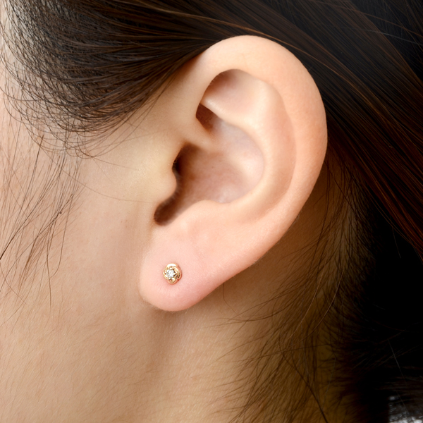 イエローゴールドピアス