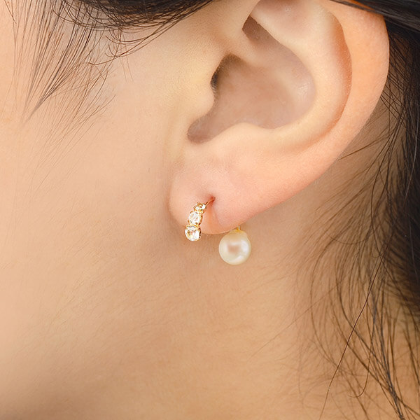 イエローゴールドピアス