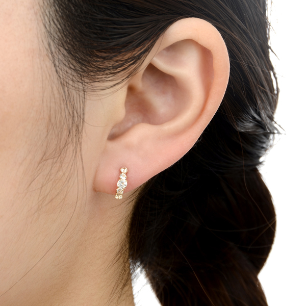 イエローゴールドピアス