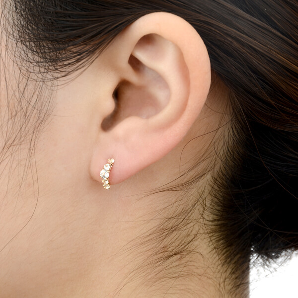 イエローゴールドピアス