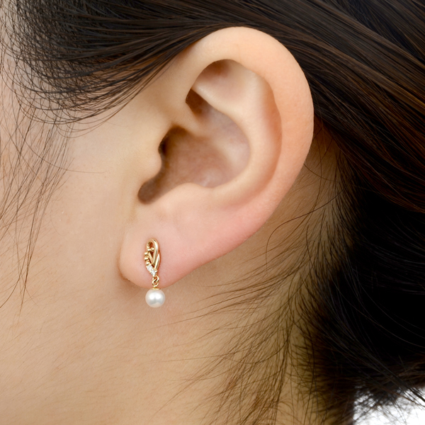 イエローゴールドピアス