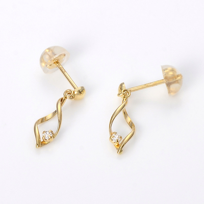 イエローゴールドピアス