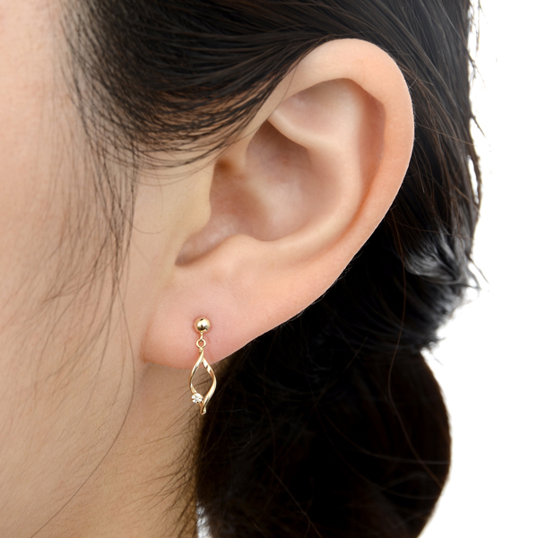 イエローゴールドピアス