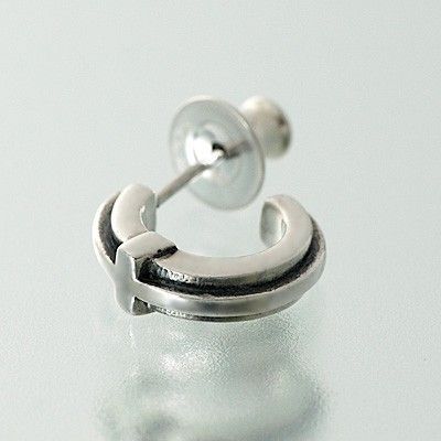 シルバーフープピアス(片耳用)