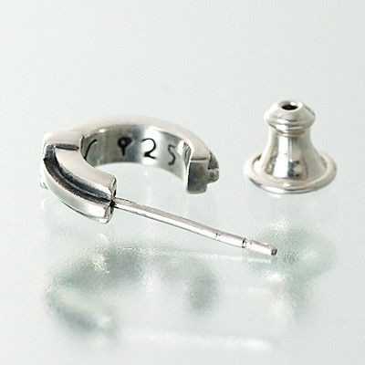 シルバーフープピアス(片耳用)