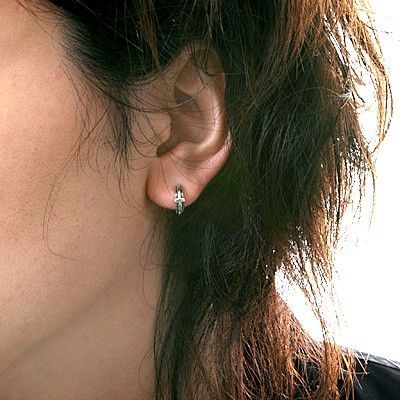 シルバーフープピアス(片耳用)