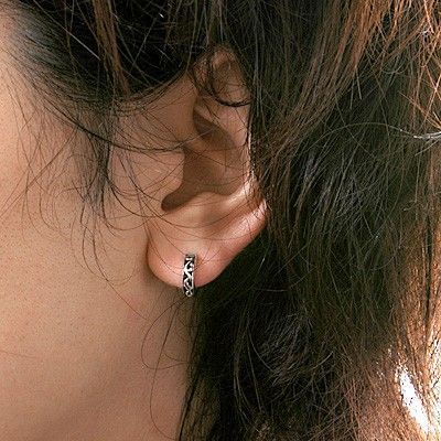 シルバーフープピアス(片耳用)