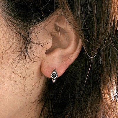 シルバーフープピアス(片耳用)
