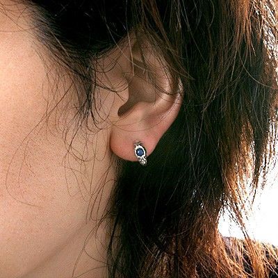 シルバーフープピアス(片耳用)