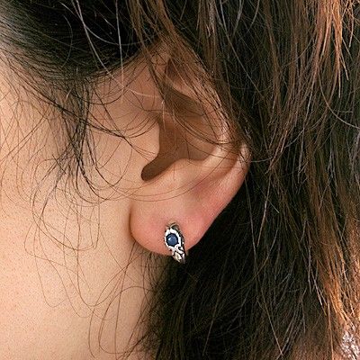 シルバーフープピアス(片耳用)