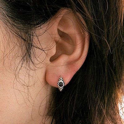 シルバーフープピアス(片耳用)