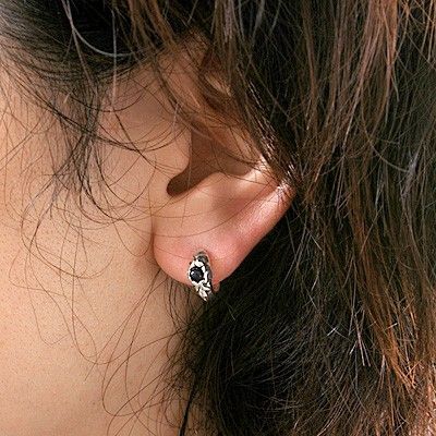 シルバーフープピアス(片耳用)