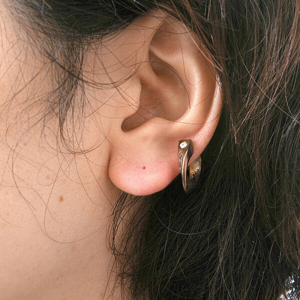 シルバーフープピアス(片耳用)