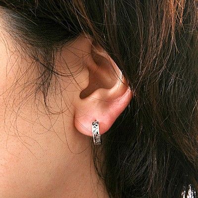シルバーフープピアス(片耳用)