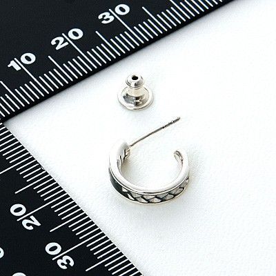 シルバーフープピアス(片耳用)