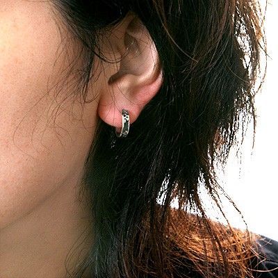シルバーフープピアス(片耳用)